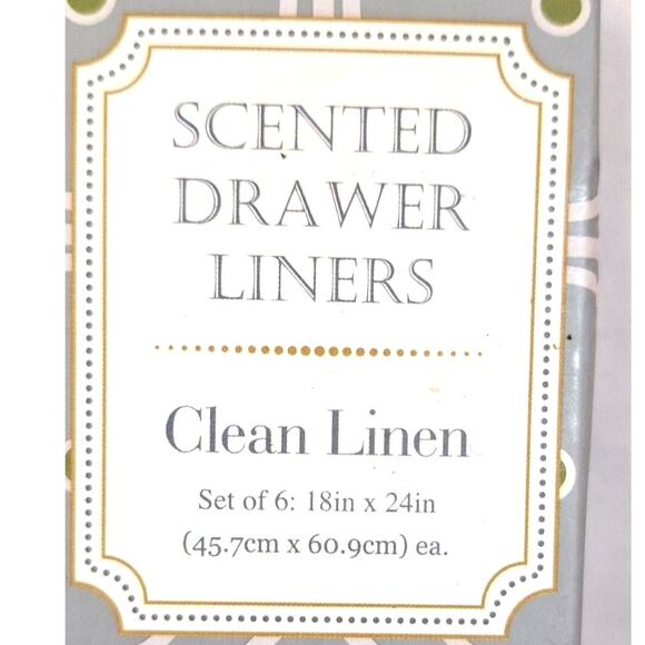 World Market Scented Drawer Liners Clean Linen 5 PKGs 18" x 24" - Picture 2 of 4